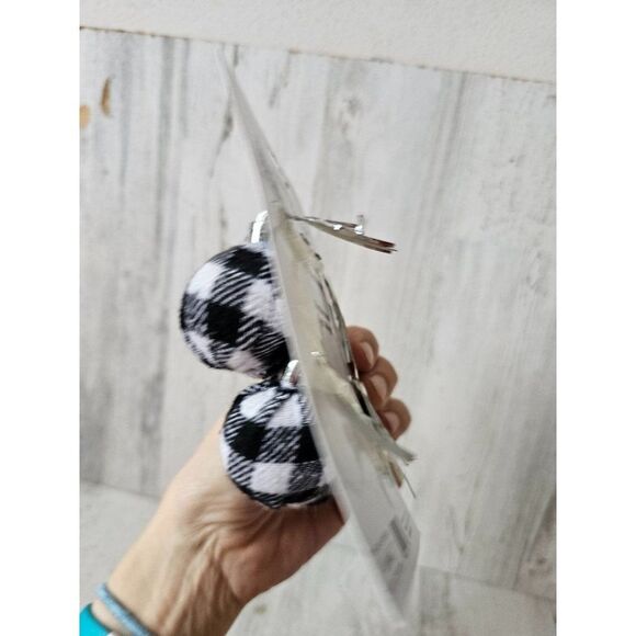 Enchanted Forest plaid ball ornament mini Xmas tree - Picture 4 of 6